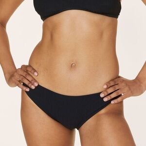 Andie The Classic Bikini Bottom - Ribbed - Black Size SBLACK / S